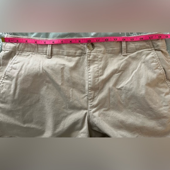 LOFT Women’s Washed Twill 4” Shorts 97% Cotton, Flat Front, Pockets; Size 14 - Picture 6 of 7